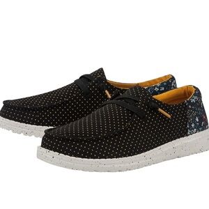 Hey Dude Wendy Funk Floral Dot Black Blue 6